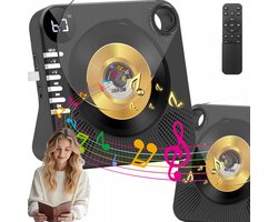 CD-speler - Draagbare Bluetooth-luidspreker - 4000mAh Batterij & Bluetooth 5.0 - Transparant Schuifdeksel & Afstandsbediening - Slaaptimer & Herhaalfunctie - Voor Thuis & Onderweg