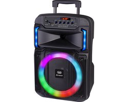 Dankzij de draagbare Bluetooth®-luidsprekers Trevi Zwart