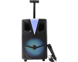 Denver Bluetooth Partyspeaker - Karaokemicrofoon - LED Discolamp - Trolley - TSP307