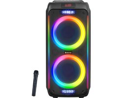 Denver Bluetooth Speaker Party box - Discolichten - Partybox - Incl. Draadloze Microfoon & Afstandsbediening - BPS458