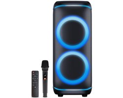 Denver Bluetooth Speaker Party Box - Discolichten - Partyspeaker incl. draadloze microfoon & Afstandsbediening - Luidspreker - BPS470
