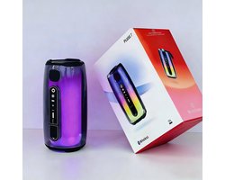 Draadloze Bluetooth Speaker- 360° Lichteffecten-Krachtig Geluid-TWS stereo-verbinding-Bluetooth 5.3-ingang-AUX-ingang-TF-DC- Party Speaker – Geschikt voor Feest, Camping & Thuis