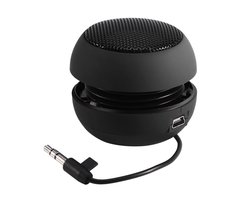 Draagbare 3,5 mm luidspreker, draadloze mini-luidspreker met 3,5 mm AUX-audio-aansluiting, draagbare mini-reisluidspreker van 3,5 mm met ingebouwde batterij voor mobiele telefoon MP3-pc (zwart)