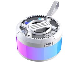 Fivesquare MiniDJ PartyBox Speaker – Mini Bluetooth Speaker met RGB Licht, 5W Power & TWS/TF Ondersteuning Wit