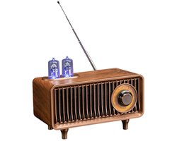 Fivesquare RetroGlow FM Bluetooth Speaker – Retro Tube Design, RGB Lights, 5W Stereo, FM Radio & Bluetooth 5.4