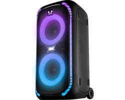 Fresh 'n Rebel Party Speaker Bluetooth - Groot formaat - 12 uur Draadloze Speelduur - Bass Boost - Lichtshow - met Trolley