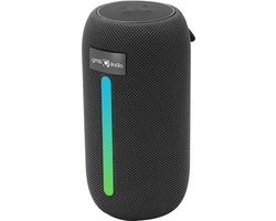 GMB-Audio BT LED Speaker, Zwart - Ultieme Draagbare Draadloze Feestspeaker met RGB Verlichting, Bluetooth v.5.3, Handsfree Bellen, FM Radio, USB & MicroSD Afspeelmogelijkheden