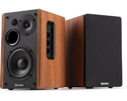 HiFi speakers - Audizio KS01 - Boekenplank speakers - Bluetooth - Houtlook - 80W