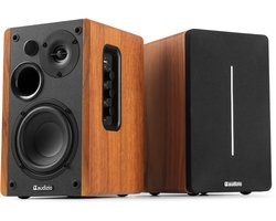 HiFi speakers - Audizio KS01B - Boekenplank speakers - Bluetooth - Houtlook - 120W
