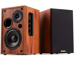 HiFi stereo set - Audizio KS02 - Boekenplank speakers - Bluetooth - Houtlook - 80W