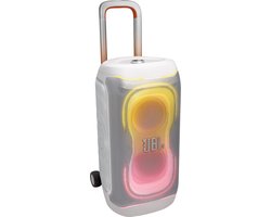 JBL PartyBox 330 - NIEUW - Draadloze Bluetooth Party Speaker – Op Wielen – Uitschuifbare Handgreep - Spatwaterdicht - LED verlichting - 18 uur - Wit
