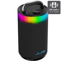JLAB Epic Bluetooth Speaker - Draagbare Draadloze Speaker Met 360 Graden Rijk Geluid En Bass Boost - 16 uur Batterijduur - 100 Watt - Multipairing - IPX6 Waterproof - App Equalizer - Zwart