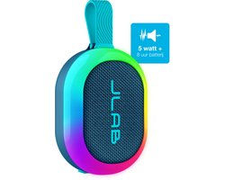 JLAB POP Bluetooth Speaker Mini - Draagbare Draadloze Speaker met Krachtig Geluid Bass Boost - IPX6 Waterproof - 8 uur Batterijduur - Multipairing - App Equalizer - Blauw