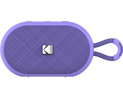 Kodak Enceinte Portable Sans Fil PWS-2284 - Étanche IPX7, Bluetooth, 6W RMS, TWS Stéréo, Batterie 1500mAh, Autonomie 10-12h, Fonction Mains Libres, Sangle Silicone, Câble Type-C Inclus - Violet