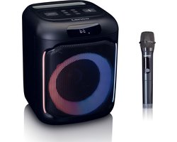 Lenco Bluetooth Speaker - Draadloze Party Speaker met Verlichting en Microfoon - PA-101BK - Zwart