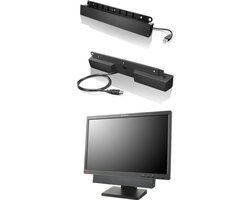 Lenovo - USB-soundbar - zwart