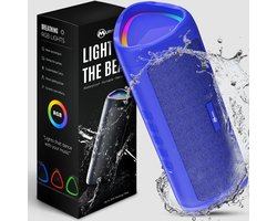 Muring Draadloze Bluetooth Speaker - Muziek Box - Tot 20 uur Afspeeltijd - TWS Pairing - Bluetooth 5.3 - Partybox - Luidspreker - Geluidsbox - Blauw