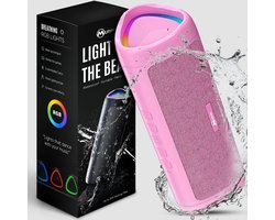 Muring Draadloze Bluetooth Speaker - Muziek Box - Tot 20 uur Afspeeltijd - TWS Pairing - Bluetooth 5.3 - Partybox - Luidspreker - Geluidsbox - Roze