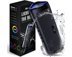 Muring Draadloze Bluetooth Speaker - Muziek Box - Tot 20 uur Afspeeltijd - TWS Pairing - Bluetooth 5.3 - Partybox - Luidspreker - Geluidsbox - Zwart