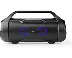 Nedis Portable Speaker – Bluetooth – Spatwaterdicht – Met verlichting – Zwart