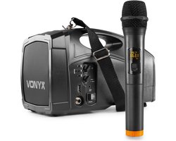 Portable speaker - Vonyx ST014 draagbaar omroepsyteem met draadloze handmicrofoon, Bluetooth en mp3 speler