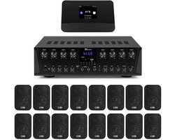 Power Dynamics multiroom geluidsinstallatie - Met 8-zone versterker, 16 speakers en DAB tuner