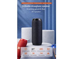 Premium Draadloze Bluetooth Speaker V5.3 Wireless Speaker-Draadloze Luidspreker Stereo Sound Draadloze Luidspreker – Waterdicht IPX7 – 10-15 Uur Batterij – Mini Outdoor Speaker – FM Radio – AUX & TF/SD – 5-10W Krachtig– (zwart)Draagbare Speaker