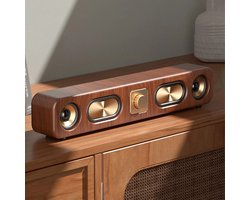 Retro draadloze soundbar met twee 2-inch subwoofers, Bluetooth-luidspreker Geschikt voor op het bureau