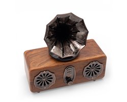 Retro Mini Dubbele Grammofoon Luidspreker - Bluetooth