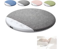 "Slaapkussenluidspreker -Bluetooth-luidspreker voor onder het kussen - Plat Design met Stereobas - Witte Ruis - slaaphulpmiddel - met rustgevende geluiden en slaaptimer - voor zijslapers - voor Volwassenen & Kinderen - grijs - 10*10cm "