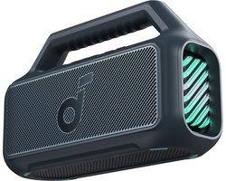 soundcore Boom 2 Outdoor Speaker, 80W, Subwoofer, BassUp 2.0, 24H Playtime, IPX7 Waterproof, Floatable, RGB Lights, USB-C, Custom EQ, Bluetooth 5.3, Portable For Outdoors, Camping, Beach, and Backyard-Blauw