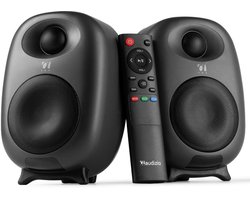 Stereo set - Audizio RS60 HiFi speakers - Boekenplank speakers - Bluetooth - Donkergrijs - 120W