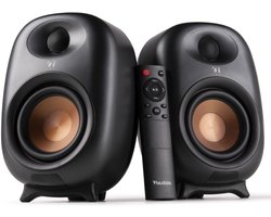 Stereo set - Audizio RS80 HiFi speakers - Boekenplank speakers - Bluetooth - Donkergrijs - 160W