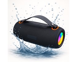 SyncGear Bluetooth Speaker 30W – Draagbare Draadloze Speaker met RGB Lichtshow - Muziekbox - FM Radio - Geluidsbox - Zwart