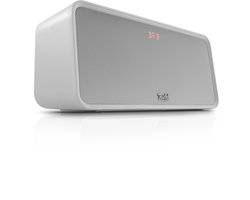 Teufel BOOMSTER 4 - Robuuste 2.1 bluetooth-speaker met DAB+ en FM-radio - Tot 23 uur batterijduur - Spatwaterbescherming, USB-C - Moon Gray