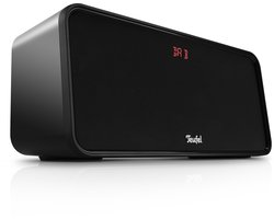 Teufel BOOMSTER 4 Robuuste Bluetooth-luidspreker met 2.1-stereosysteem Geluidssysteem DAB+ en FM-RDS-radio, tot 23 uur batterijduur, bescherming tegen spatwater volgens IPX5-norm, USB-C - nachtzwart