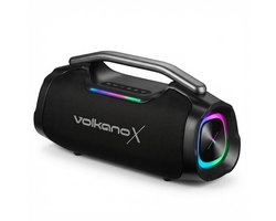 VolkanoX Ignite Bluetooth Speaker - Muziek box - 140W Partybox met RGB Verlichting - Spatwaterdicht - FM Radio - TWS - Zwart