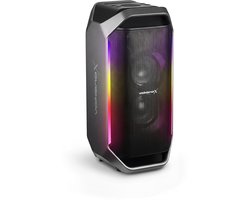 VolkanoX Thermix Partybox - 300 Watt - Muziek Box - Draadloze Bluetooth Party Speaker - LED Verlichting - 7 Uur Speeltijd - TWS - Zwart