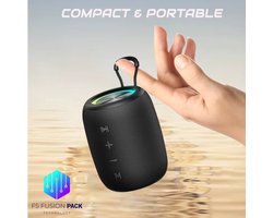 Wireless 10W Speaker RGB LED Draadloos & draagbaar|FS Fusion Pack M3 – Draagbare Bluetooth Speaker 10W | Waterdicht | RGB LED | Hifi Bas | BT/USB/TF/FM | Outdoor Wireless Speaker-Kerstcadeau-Nieuwjaar-2026