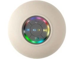 Witte Waterdichte LED Bluetooth Douche Luidspreker met Zuignap - USB Oplaadbaar - Geschikt voor Smartphone, Tablet en PC - IPX-4