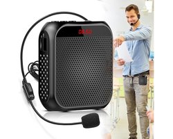 YOZHIQU Draadloze megafoon - met microfoon - stemversterker - oplaadbaar - draagbare luidspreker - 2200mAh batterij - mini - geschikt voor trainers, docenten en gidsen