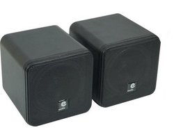 Zwarte 4 inch full range mini opbouw luidsprekerset 80 watt