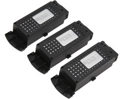 3 Stuks 3.7V 1800mAh Lipo Vervangingsbatterij voor RC Drones en Quadcopter, Lithium Accu met Oplaadkabel voor Langdurig Vliegen