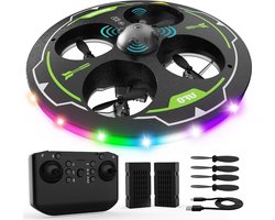 360° Obstakel Vermijding - Meerdere Verlichtingsstanden - Duurzaam en Veilig Quadcopter RC Drone met Blue UFO - Gemaakt van Schuim - Beginners Vliegtuig met 360° Flip - Hoogte Stabilisatie Alitude Hold