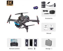 8K Drone - GPS - 2 Batterijen - 5G - Gps - Professionele - Hd Luchtfotografie - Dual-Camera - 35 minuten vliegtijd - 5 KM bereik - 2.4GHz Wifi -1 click return & landing - Zonder Vliegbewijs
