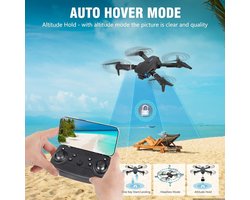 AeroSnap E88 Pro Drone met HD 1080P Camera – Opvouwbare Mini Quadcopter met 2 Batterijen, 120° Groothoeklens, Lange Vliegtijd, WiFi FPV, 3D Flip, Headless Mode & Tas – Perfecte Drone voor Kinderen & Beginners – Novihome