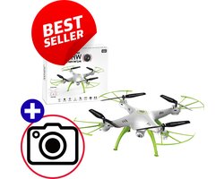 AeroX X5HW RC Drone Wit Groen Met Camera, 360° Rotatie, 2.4G Besturing, Smartphone Houder, Reserve Propellers, Hoverfunctie, Compact Formaat, Geschikt Voor Beginners & Gevorderden – Stabiliteit & Precisie – Complete RC QuadCopter Set Met Cadeau
