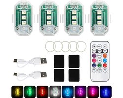 Allecto plus - Draadloze LED-flitslichten met afstandsbediening voor auto en drone