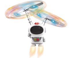 Allecto plus - Vliegende Spaceman Speelgoed voor Kinderen met LED-verlichting (Wit) | RC Robot Drone | Ideaal als Kindercadeau