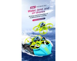 Alles-in-1 Drone | Zee-Land-Lucht | Afstandbediening | Kids
